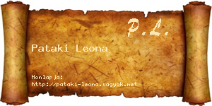 Pataki Leona névjegykártya